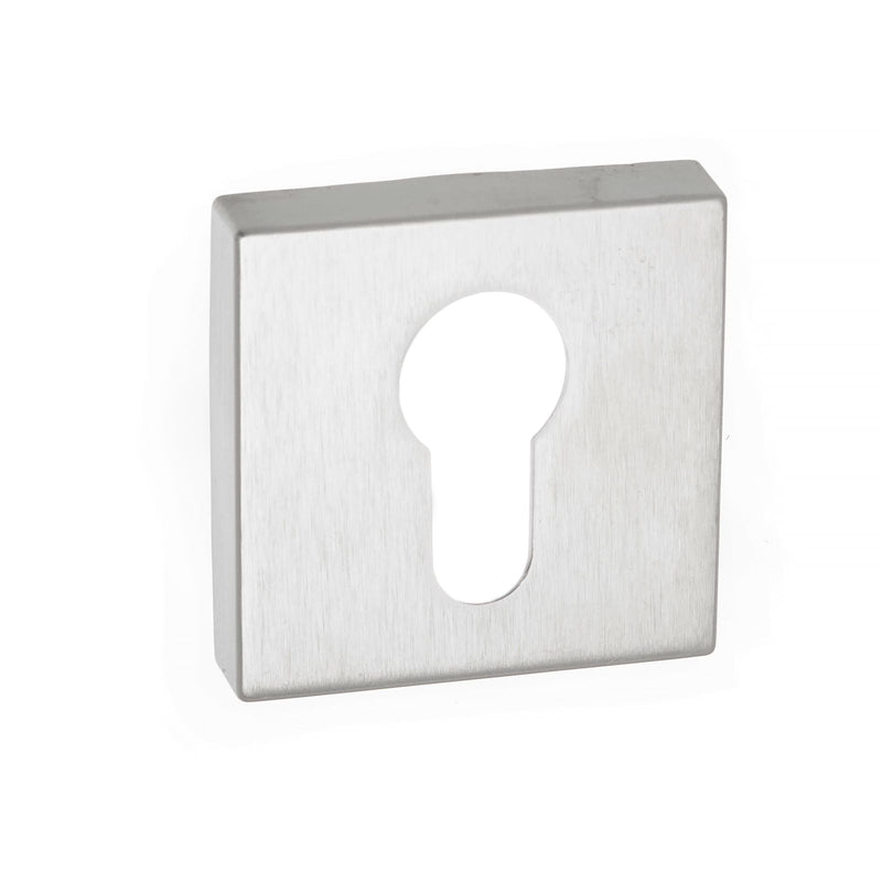 Atlantic CleanTouch Anti-Bac Euro Escutcheon on Minimal Square Rose - Satin Chrome