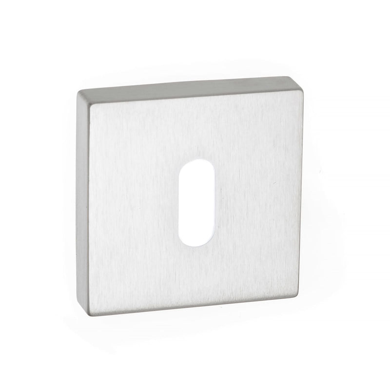 Atlantic CleanTouch Anti-Bac Key Escutcheon on Minimal Square Rose - Satin Chrome