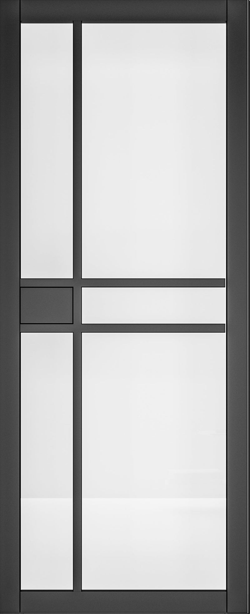 Pre-Assembled Dalston Black Prefinished Clear Glazed Door Set