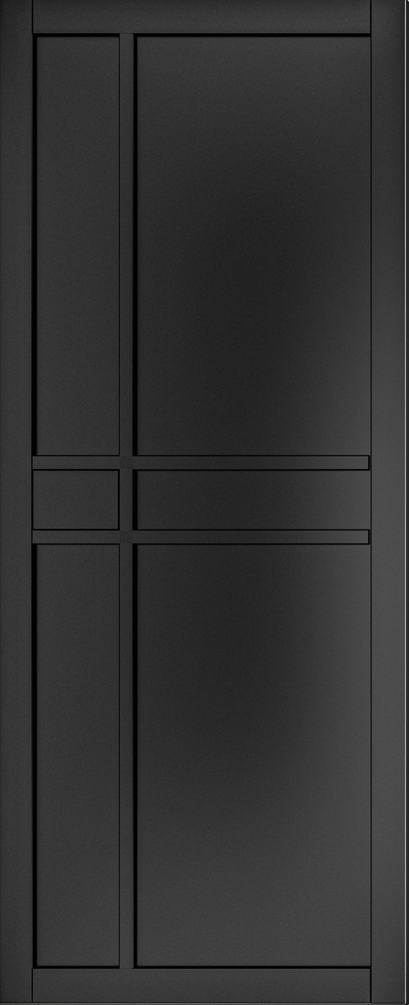 Pre-Assembled Dalston Black Prefinished Door Set