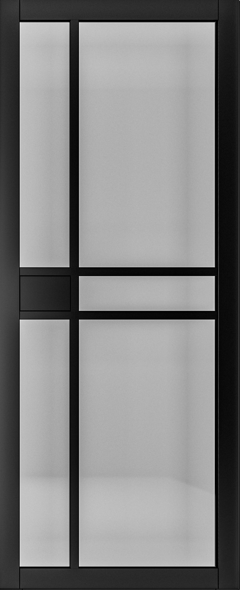 Pre-Assembled Dalston Black Prefinished Tinted Glazed Door Set