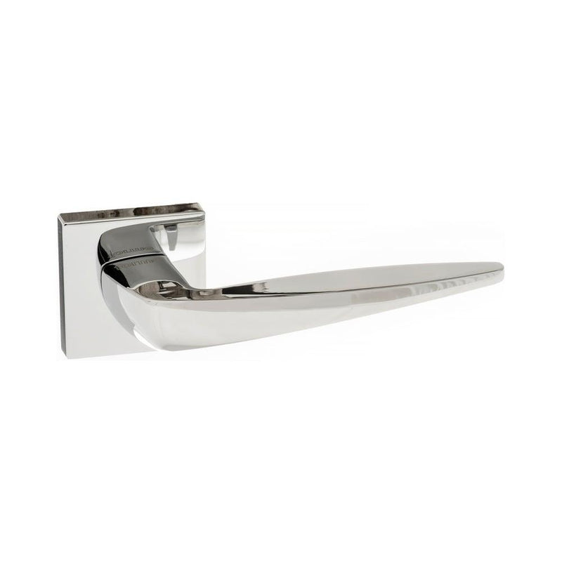 Atlantic Forme Foglia on Square Rose (Polished Chrome) - Door Supplies Online