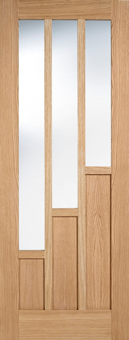 Coventry Glazed 3L Pre-finished Oak Door Kit