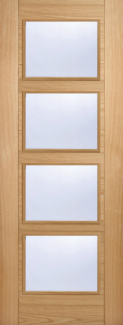 Pre-Assembled Vancouver Glazed 4L Pre finished Oak Door Set