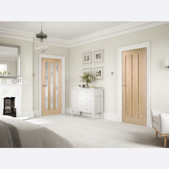 Pre-Assembled Idaho 3P Un-finished Oak Door Set