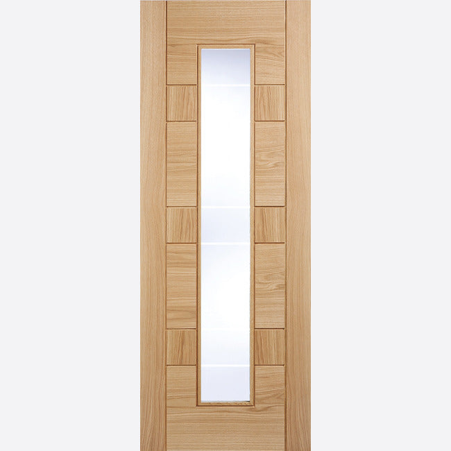 Pre-Assembled Edmonton Glazed 1L Pre-finished Oak Door Set