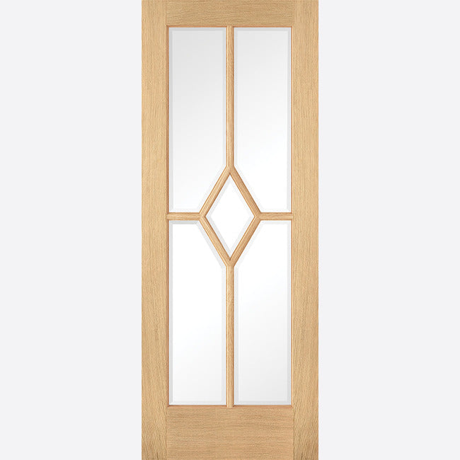 Reims Glazed 5L Pre-finished Oak Door Kit