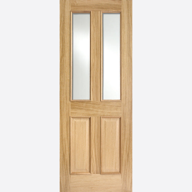 Pre-Assembled Richmond Glazed 2L RM2S Un-finished Oak Door Set