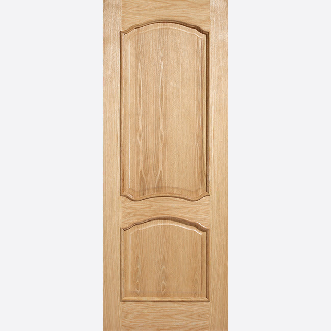 Pre-Assembled Louis RM2S Un-finished Oak Door Set