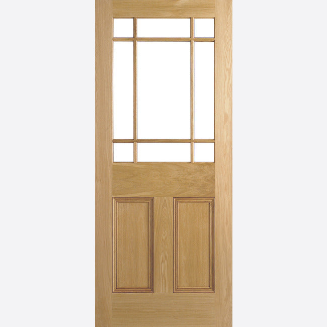 Downham Unglazed 9L Un-finished Oak Door Kit