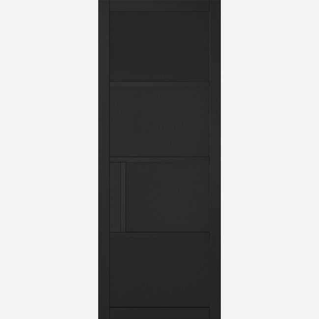 Pre-Assembled Black Primed Chelsea 4P Door Set