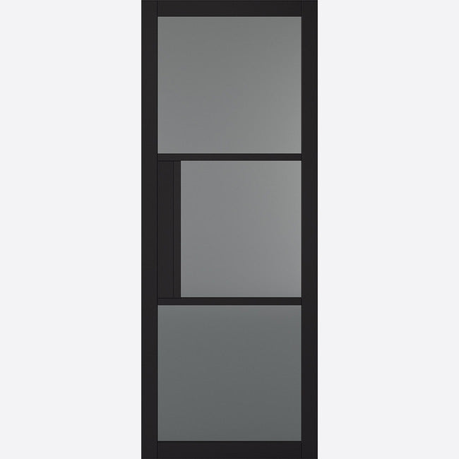 Black Primed Tribeca Glazed 3L Tinted Door Kit