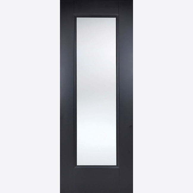 Primed Plus Black Eindhoven Glazed 1L Door Kit