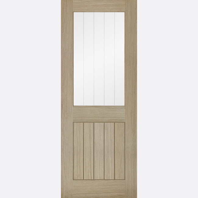 Light Grey Pre-finished Belize Glazed 1L Door Kit