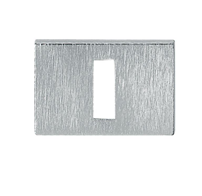 Atlantic Rectangular Key Escutcheon (Satin Chrome)