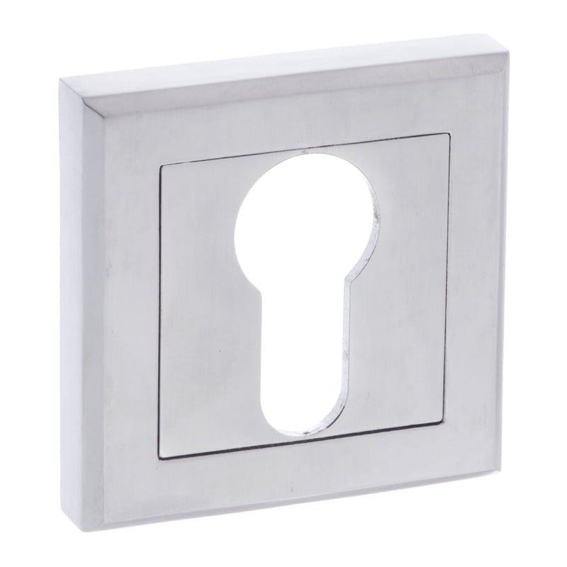 Atlantic Status Square Euro Escutcheon (Satin Chrome)