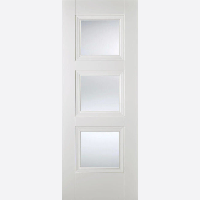 White Pre-finished Amsterdam Glazed 3L Door Kit