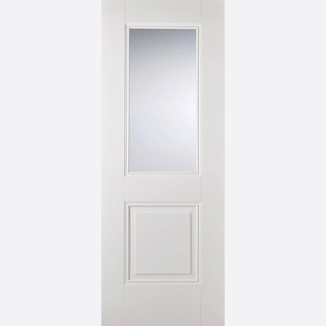 Pre-Assembled White Pre-finished Arnhem Glazed 1L Door Set