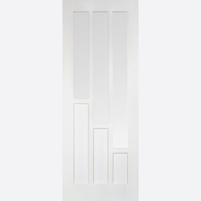 White Primed Coventry Glazed 3L Door Kit