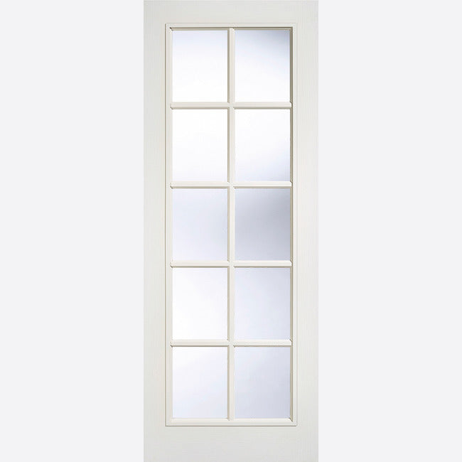 White Primed Moulded SA 10L Glazed Door Kit