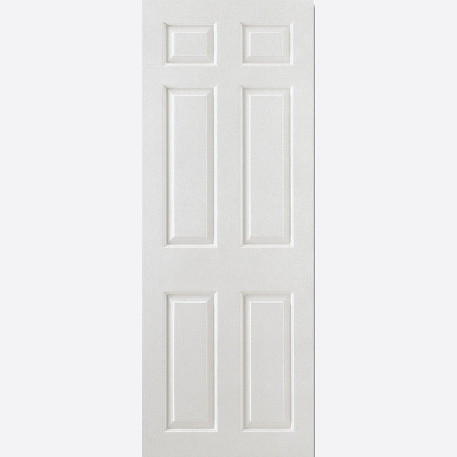 White Primed Moulded Smooth 6P Square Top Door Kit