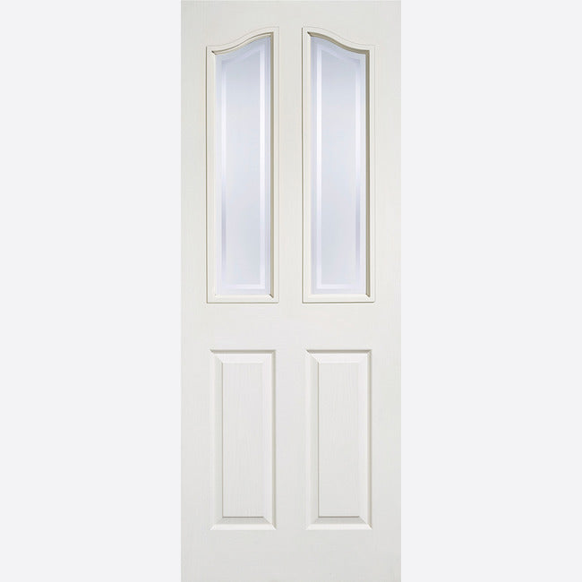 Pre-Assembled White Primed Moulded Mayfair 2L Glazed Door Set