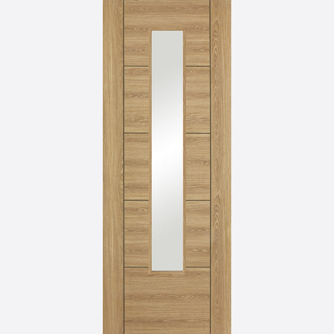 Laminated Vancouver Glazed 1L Pre-finished Oak Door Kit