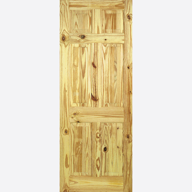 Unfinished Knotty Pine 6P Door Kit