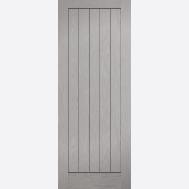 Grey Moulded Textured Pre-finished Vertical 5P Door Kit