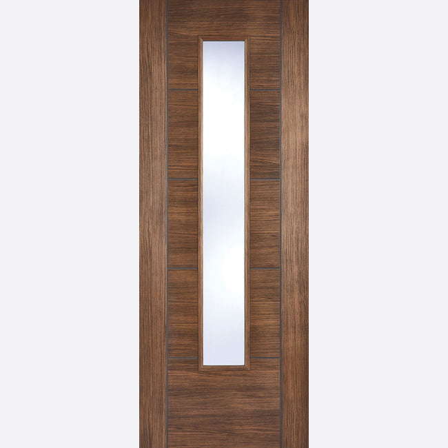 Walnut Laminated Pre-finished Vancouver Glazed Door Kit