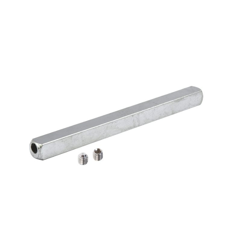 Zoo Spare Heso Spindle Pack - 2 x heso grubs, 1 x heso spindle 100mm long and allan key-Silver