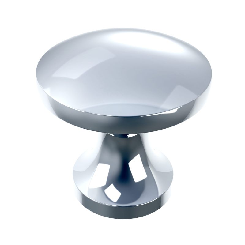 Zoo Round Cabinet knob 24.2mm Dia. Polished Chrome Finish-Polished Chrome Finish