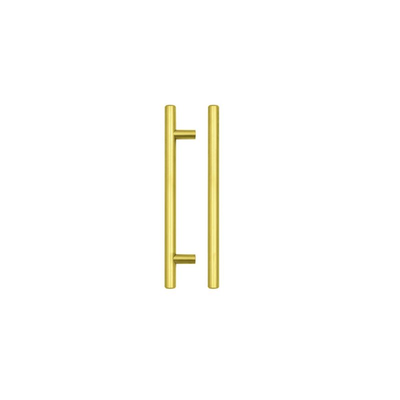 Zoo T Bar Cabinet handle 128mm CTC, 188mm Total length Brushed Gold Finish-Brushed Gold Finish