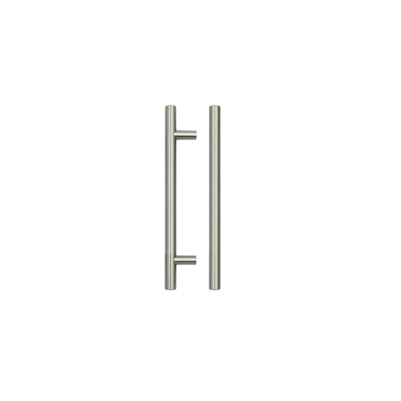 Zoo T Bar Cabinet handle 128mm CTC, 188mm Total length Brushed Nickel Finish-Brushed Nickel Finish