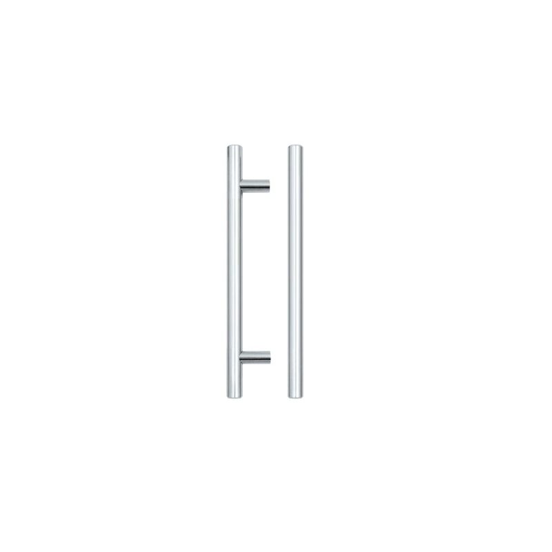 Zoo T Bar Cabinet handle 128mm CTC, 188mm Total length Polished Chrome Finish-Polished Chrome Finish