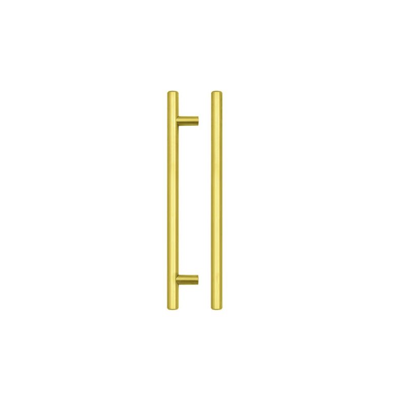 Zoo T Bar Cabinet handle 160mm CTC, 220mm Total length Brushed Gold Finish-Brushed Gold Finish