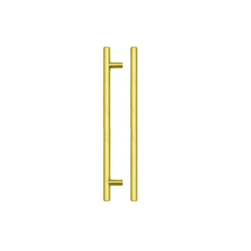 Zoo T Bar Cabinet handle 192mm CTC, 252mm Total length Brushed Gold Finish-Brushed Gold Finish