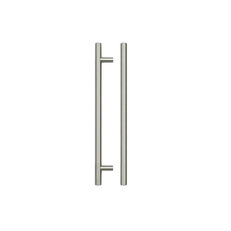 Zoo T Bar Cabinet handle 192mm CTC, 252mm Total length Brushed Nickel Finish-Brushed Nickel Finish