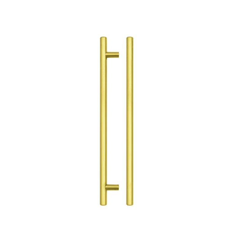 Zoo T Bar Cabinet handle 224mm CTC, 284mm Total length Brushed Gold Finish-Brushed Gold Finish