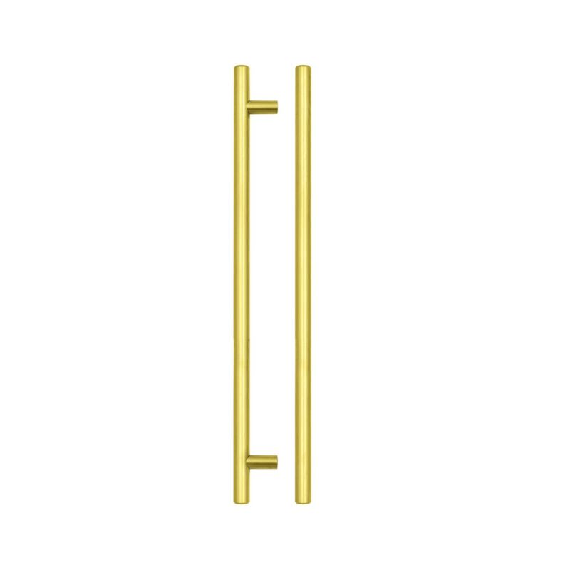 Zoo T Bar Cabinet handle 256mm CTC, 316mm Total length Brushed Gold Finish-Brushed Gold Finish