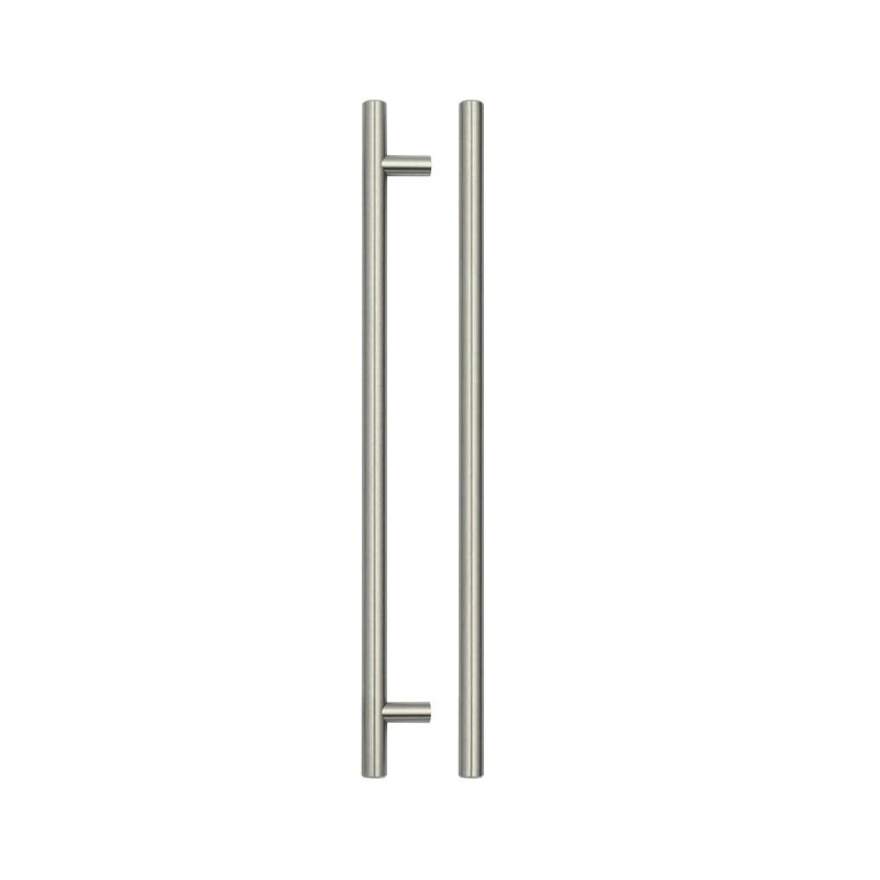 Zoo T Bar Cabinet handle 256mm CTC, 316mm Total length Brushed Nickel Finish-Brushed Nickel Finish