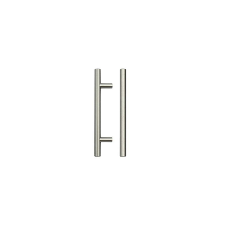 Zoo T Bar Cabinet handle 96mm CTC, 156mm Total length Brushed Nickel Finish-Brushed Nickel Finish