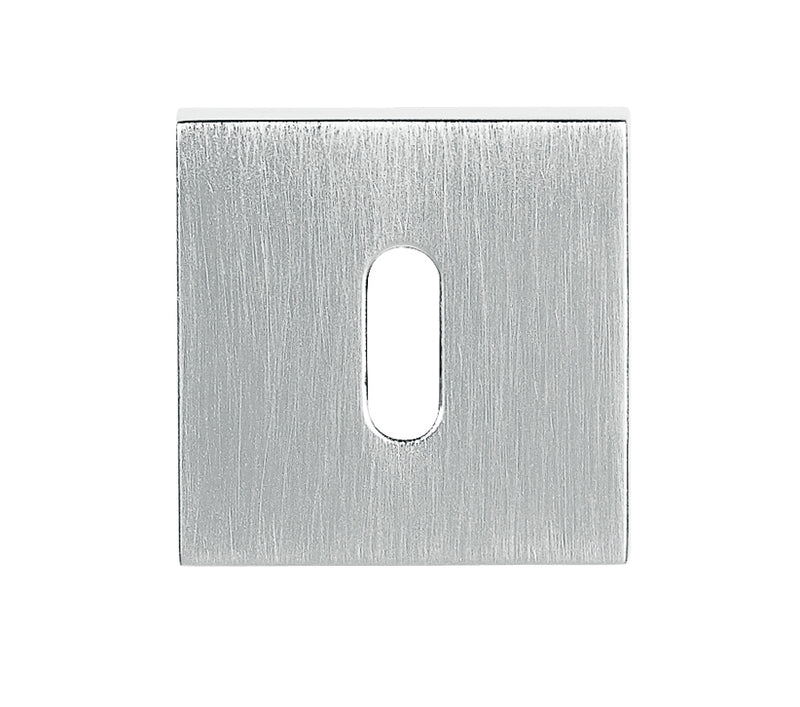 Atlantic QuadraLine Square Key Escutcheon (Satin Chrome)