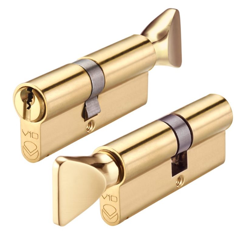 Zoo V10 Euro Cylinder and Turn 32/40mm KTD-Polished Brass