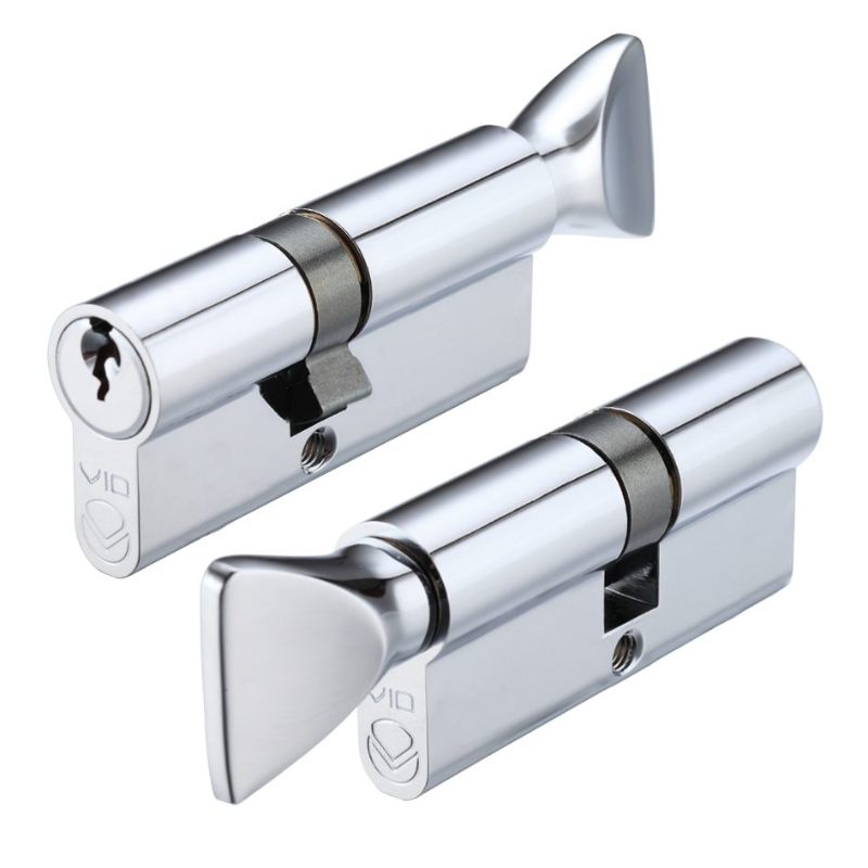 Zoo V10 Euro Cylinder and Turn 32/40mm KTD-Polished Chrome