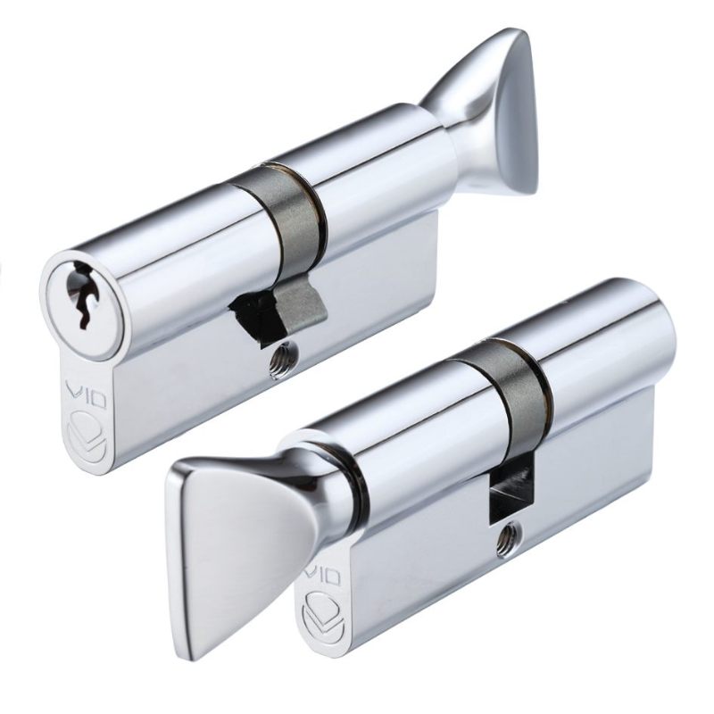 Zoo V10 Euro Cylinder and Turn 70mm KTD-Polished Chrome