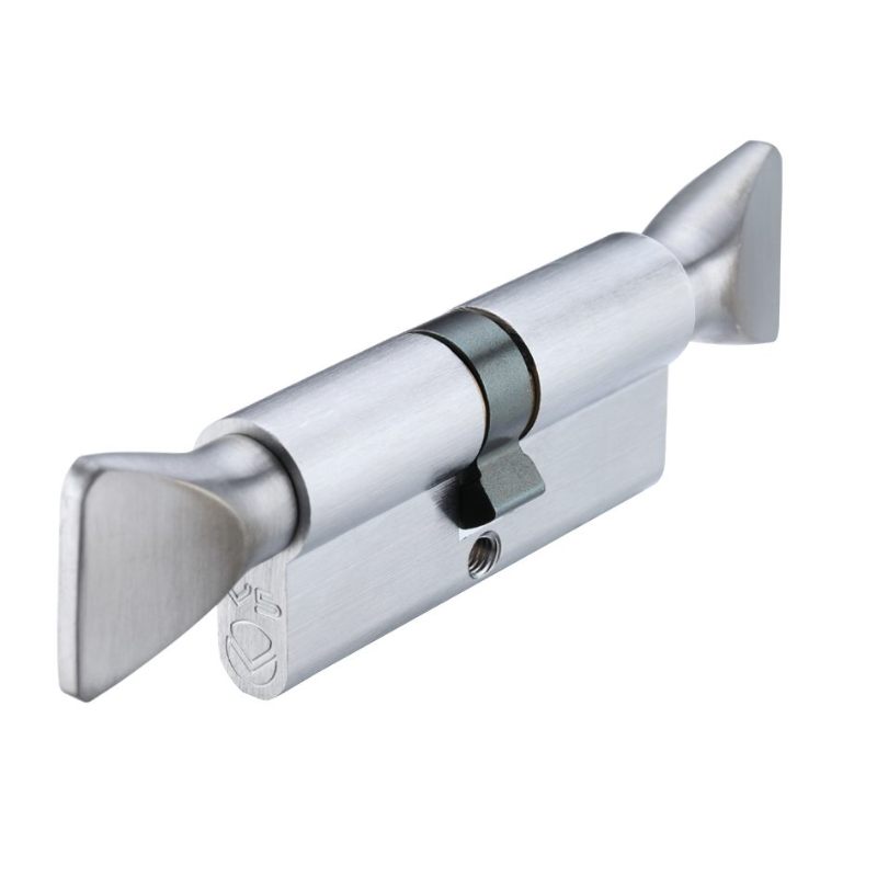 Zoo V5 70mm Euro Double Turn Cylinder-Satin Chrome