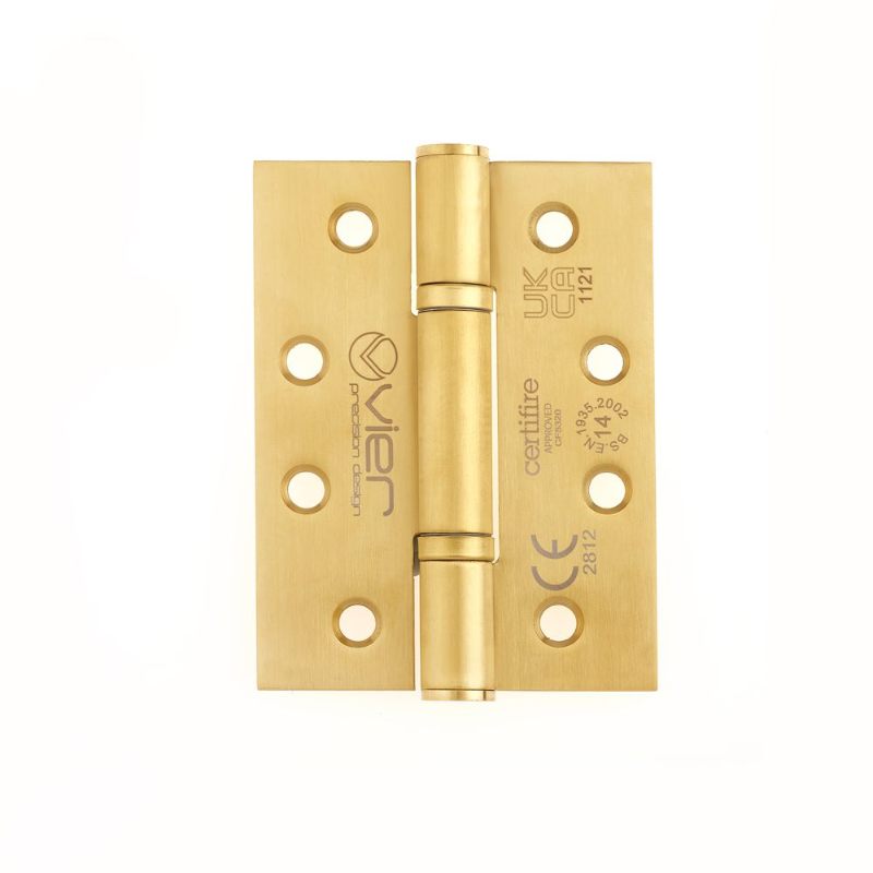 Zoo Grade 14 Low Maintenance Hinge Square - 102 x 76 x 3mm - PVD Satin Brass-PVD Satin Brass