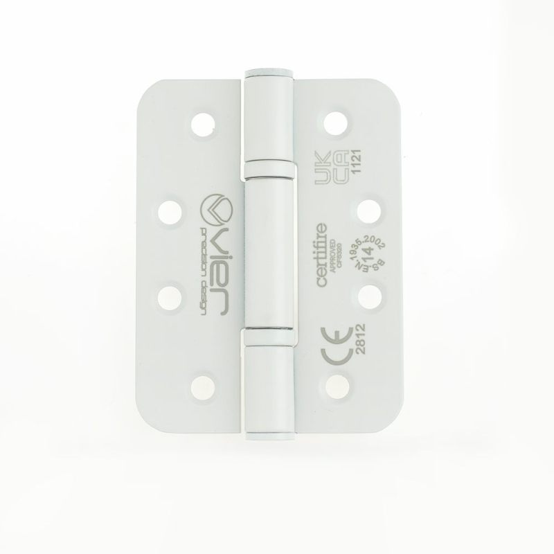 Zoo Grade 14 Low Maintenance Hinge Radius - 102 x 76 x 3mm - Powder Coated White-Powder Coat White