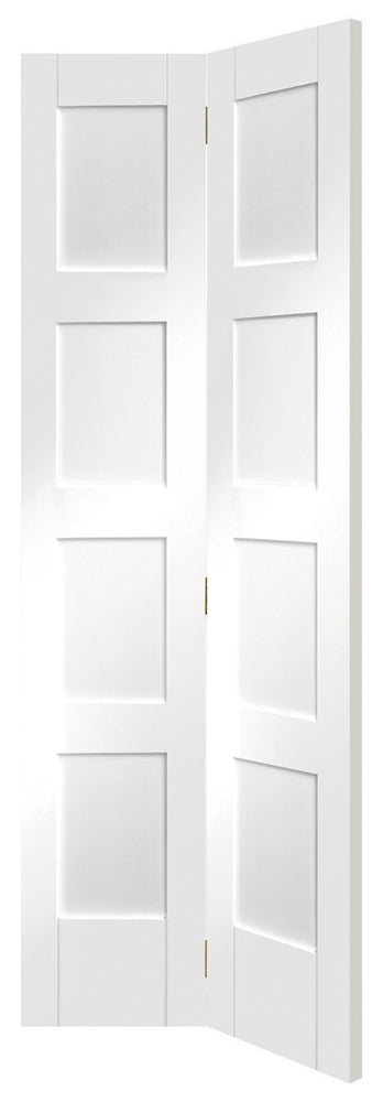 XL Joinery White Primed Shaker 4 Panel Bi-Fold